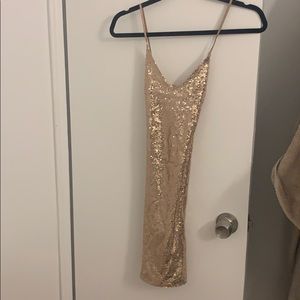 Gold sequin NYE or party dress